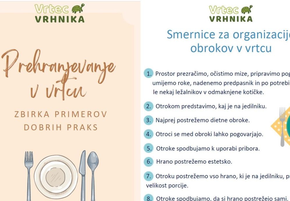 Pravidla stolování a snižování plýtvání potravinami v mateřských školách